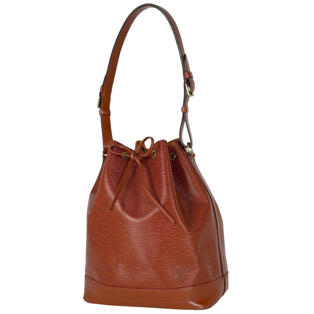 Louis Vuitton Noe Drawstring Shoulder Bag Epi Kenya Brown