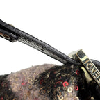 Fendi Zucca Pattern Mamma Bucket Sequin Shoulder Wool Pink Black — view 5