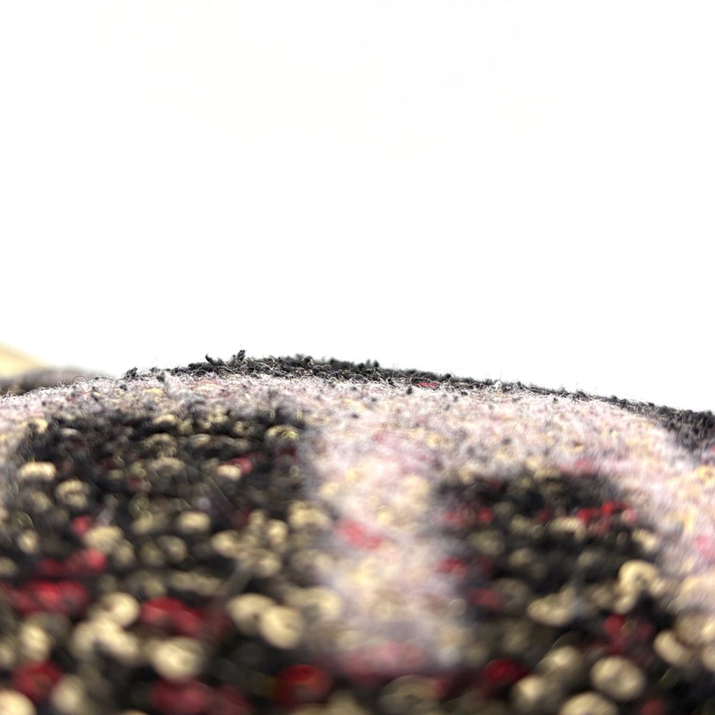 Fendi Zucca Pattern Mamma Bucket Sequin Shoulder Wool Pink Black — view 4