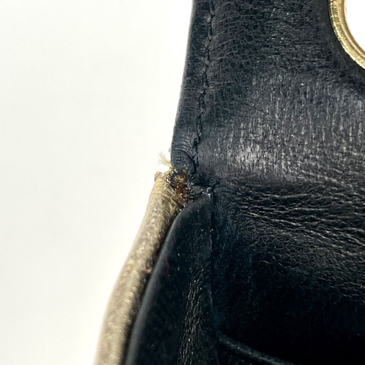 Chanel CC Logo Chain Pouch Mini Quilted Charm Leather Gold — view 8