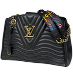 Louis Vuitton New Wave Chain Tote Shoulder Bag Leather Noir