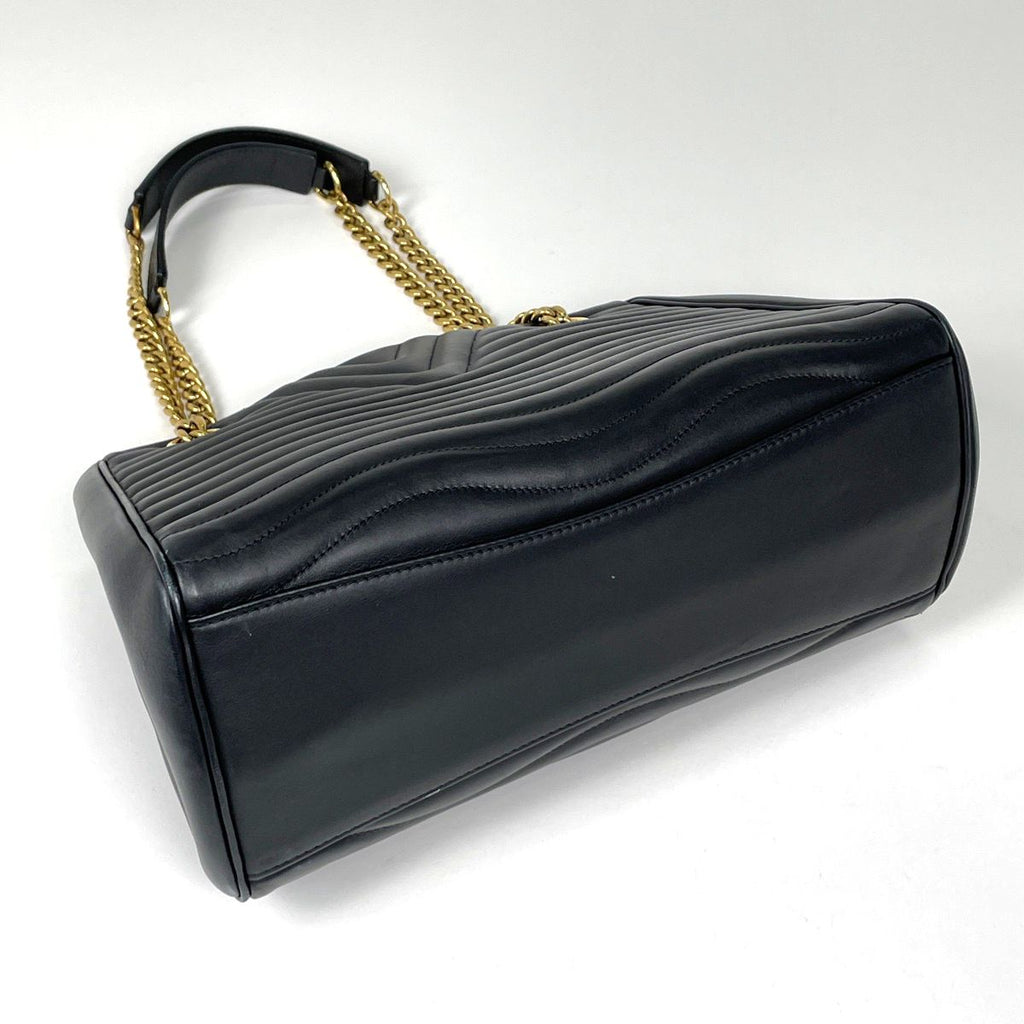 Louis Vuitton New Wave Chain Tote Shoulder Bag Leather Noir — view 2
