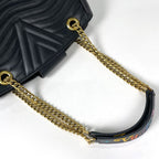 Louis Vuitton New Wave Chain Tote Shoulder Bag Leather Noir — view 6