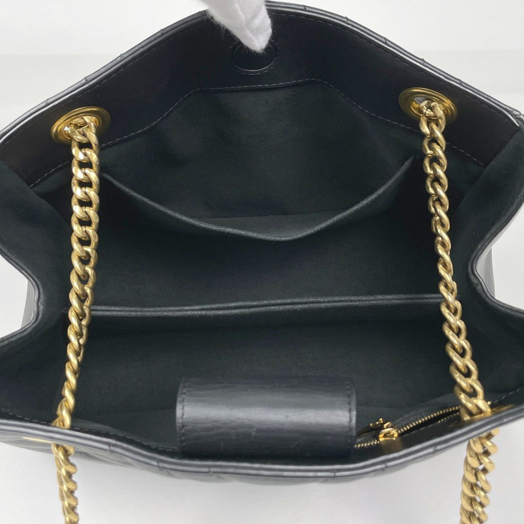Louis Vuitton New Wave Chain Tote Shoulder Bag Leather Noir — view 7