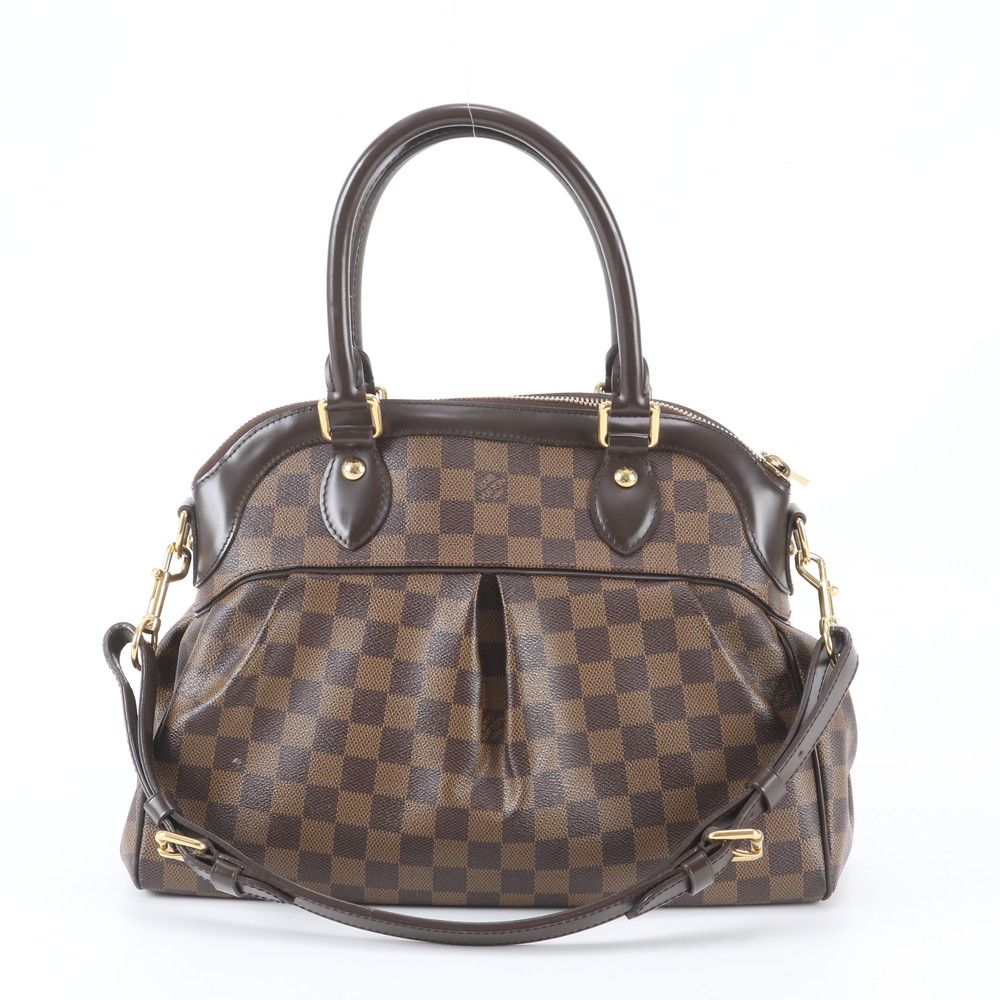 Louis Vuitton Damier Trevi PM Leather 2-Way Shoulder Bag Tote Hand