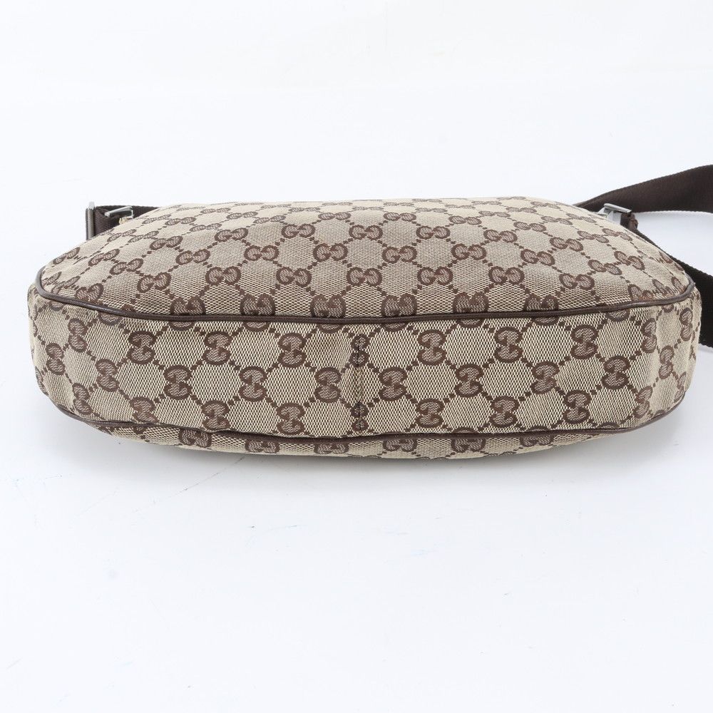 Gucci GG Canvas Leather Shoulder Bag Crossbody — view 5