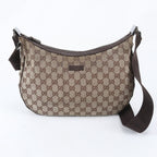 Gucci GG Canvas Leather Shoulder Bag Crossbody