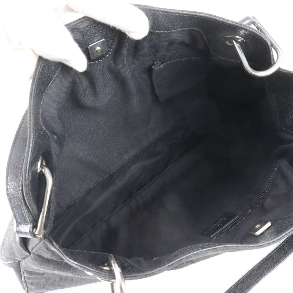 Gucci GG Canvas Eclipse Leather Tote Shoulder Black — view 7