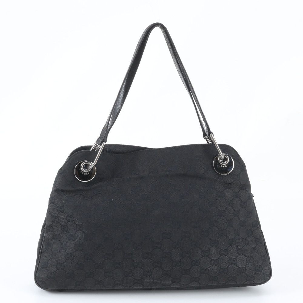 Gucci GG Canvas Eclipse Leather Tote Shoulder Black — view 3