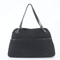 Gucci GG Canvas Eclipse Leather Tote Shoulder Black
