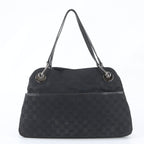 Gucci GG Canvas Eclipse Leather Tote Shoulder Black