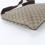 Gucci GG Supreme Leather Shoulder Bag Crossbody Messenger Business Tote — view 6