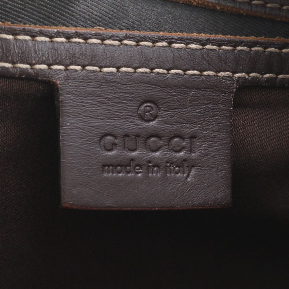 Gucci GG Supreme Leather Shoulder Bag Crossbody Messenger Business Tote — view 8