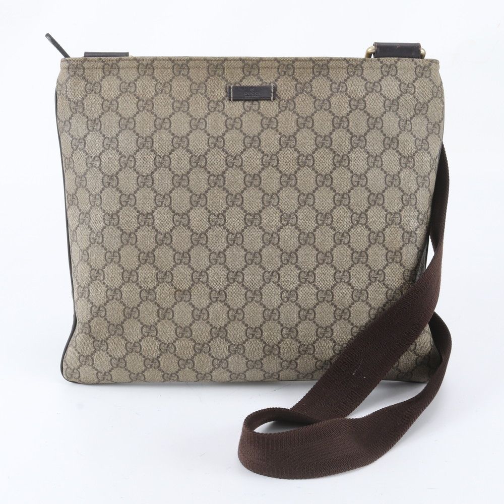 Gucci GG Supreme Leather Shoulder Bag Crossbody Messenger Business Tote