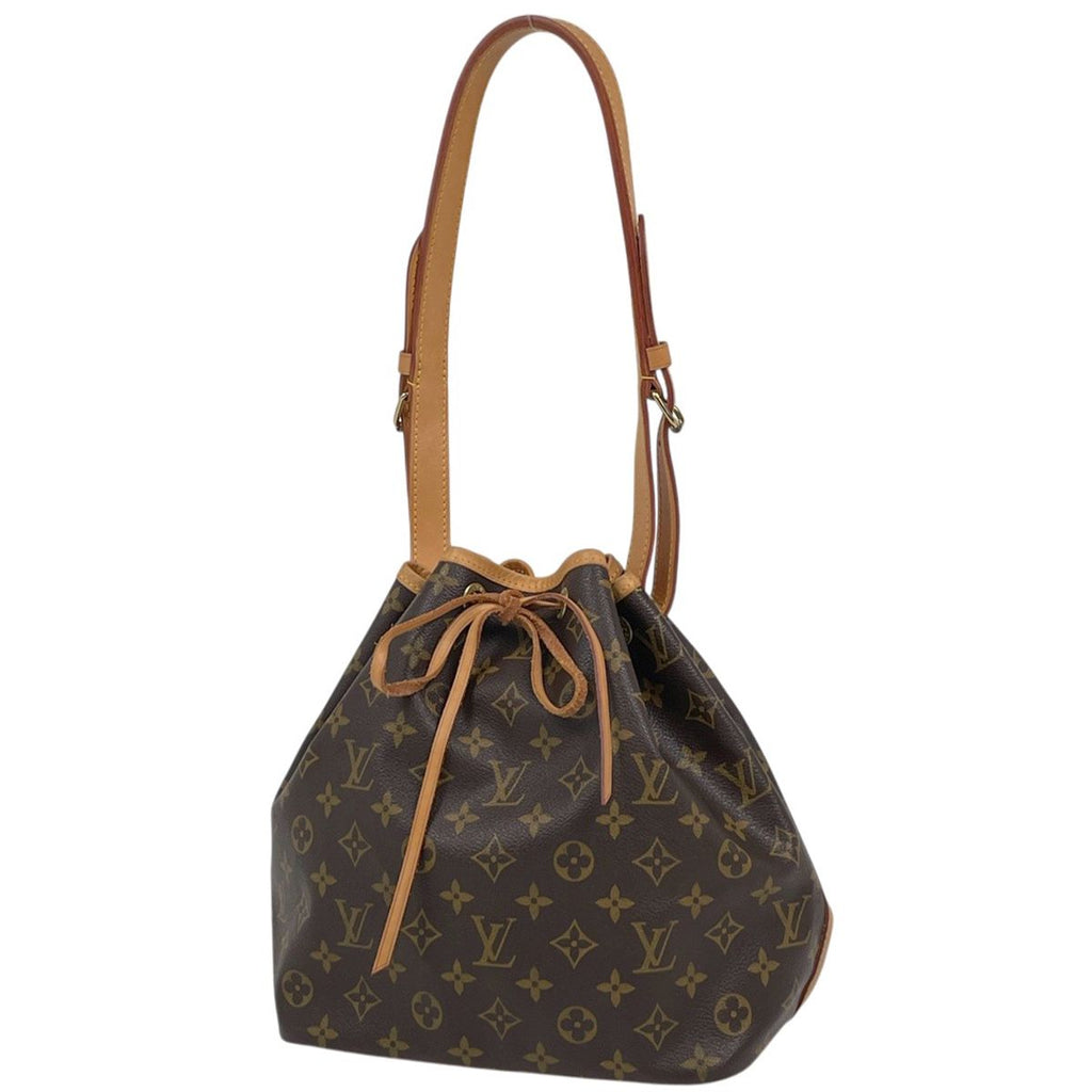 Louis Vuitton Petit Noe Shoulder Drawstring Bag Monogram Brown