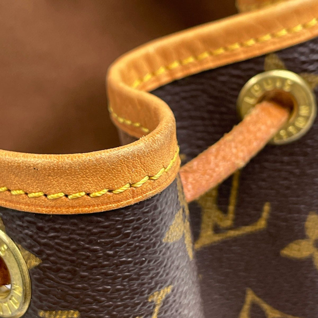 Louis Vuitton Petit Noe Shoulder Drawstring Bag Monogram Brown — view 5