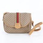 Gucci Vintage Micro GG Sherry Line Leather Shoulder Bag Crossbody