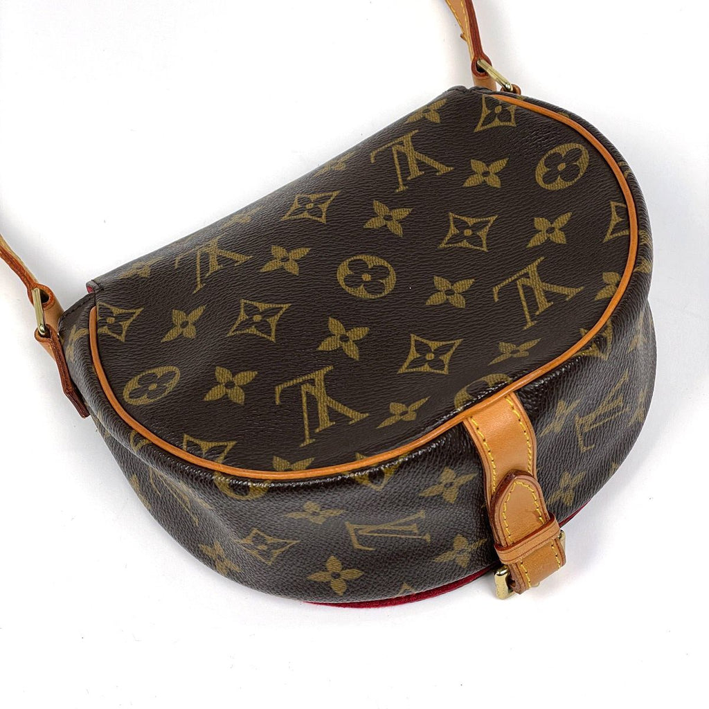 Louis Vuitton Tambourine Crossbody Pochette Shoulder Bag Monogram Brown — view 2