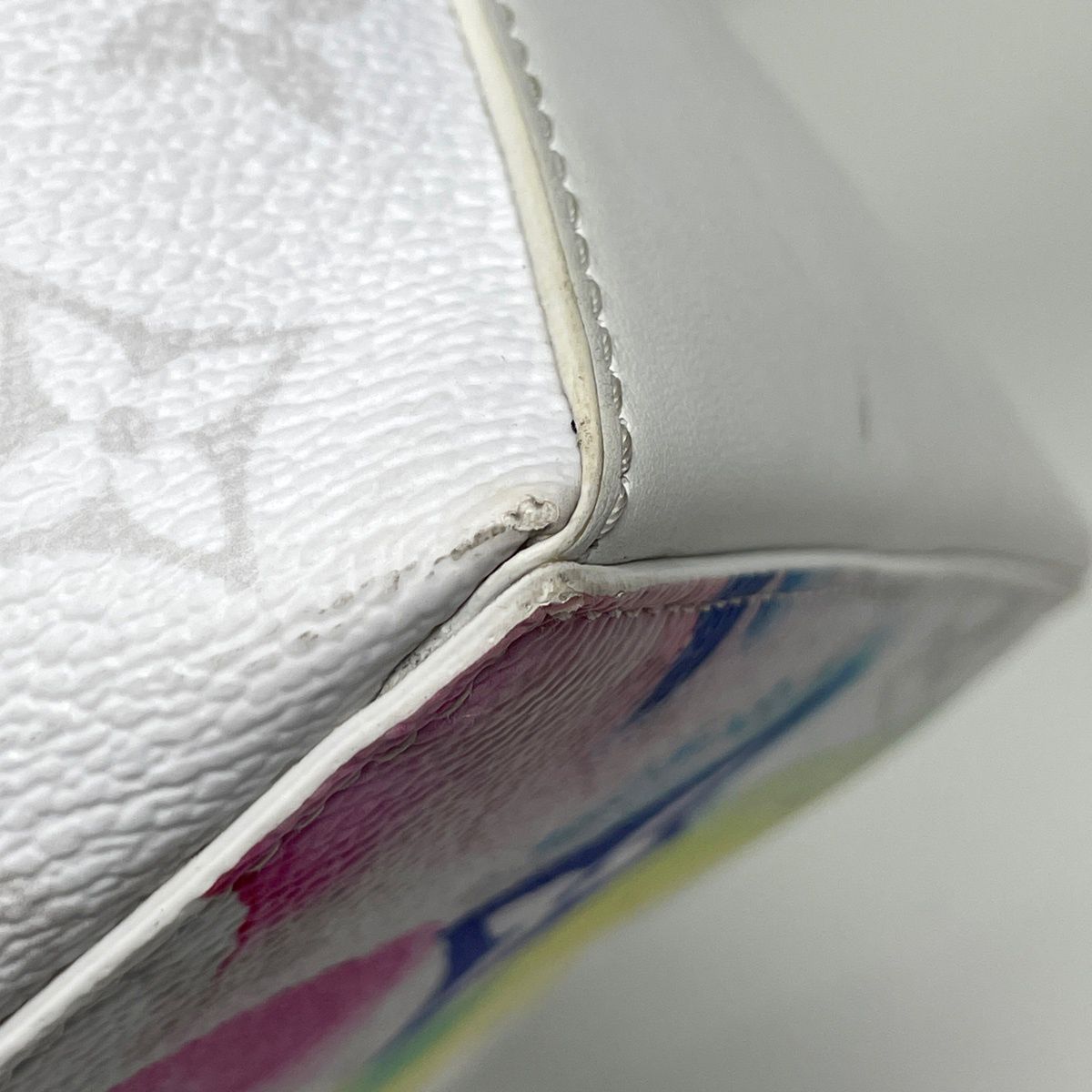 Louis Vuitton Weekend Tote GM Monogram Water Color Multicolor White — view 3