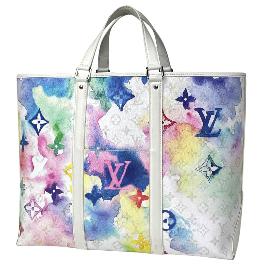 Louis Vuitton Weekend Tote GM Monogram Water Color Multicolor White