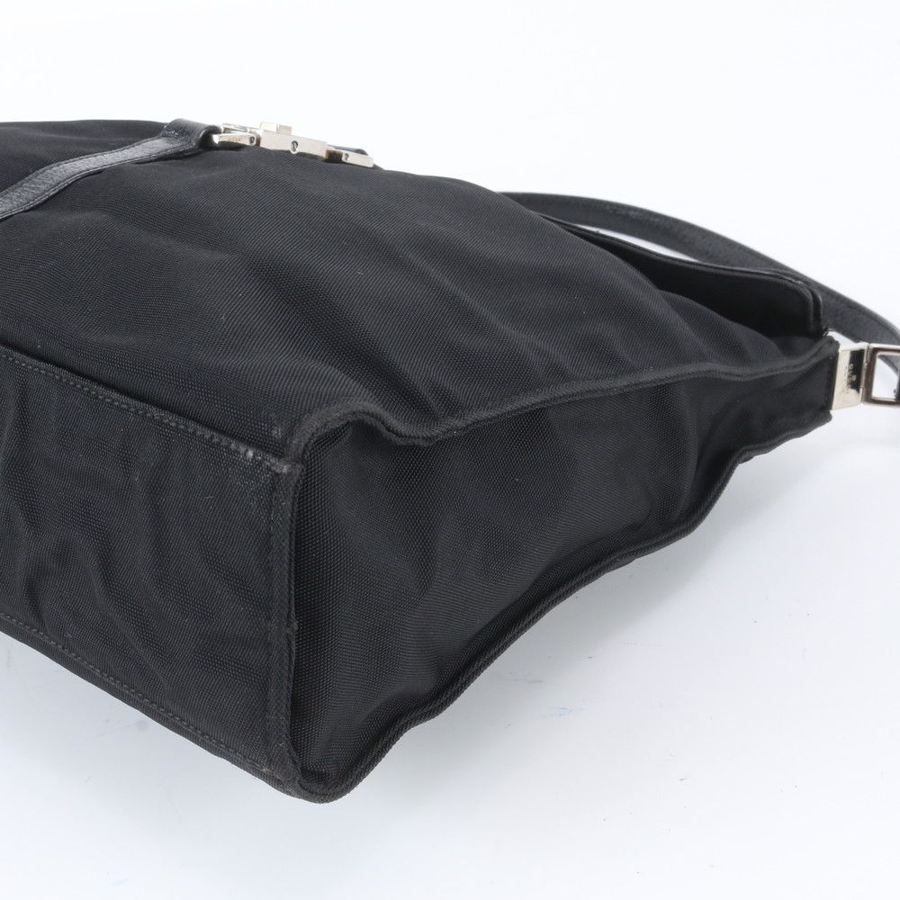 Gucci Jackie 001 Leather Nylon Shoulder Bag Hand Black — view 4