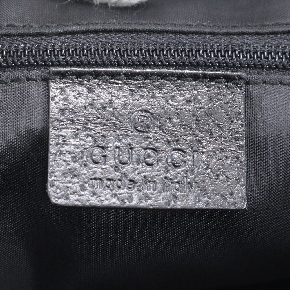 Gucci Jackie 001 Leather Nylon Shoulder Bag Hand Black — view 8