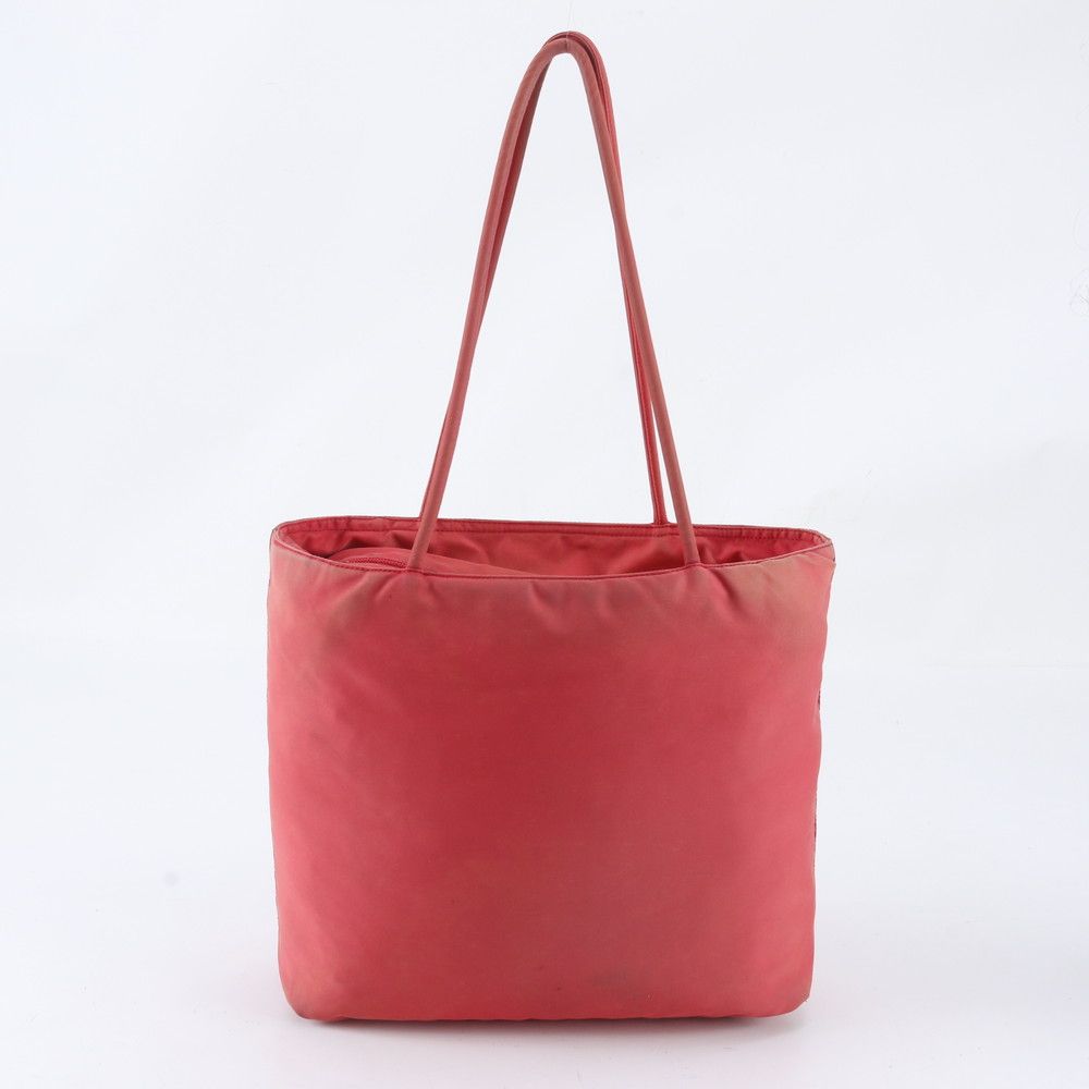 Prada Tessuto Nylon Triangle Logo Tote Shoulder Hand — view 3