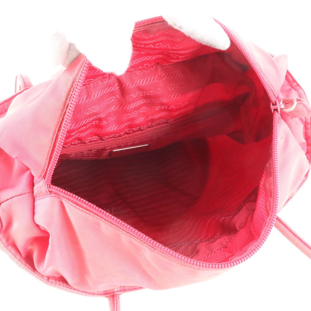 Prada Tessuto Nylon Triangle Logo Tote Shoulder Hand — view 7