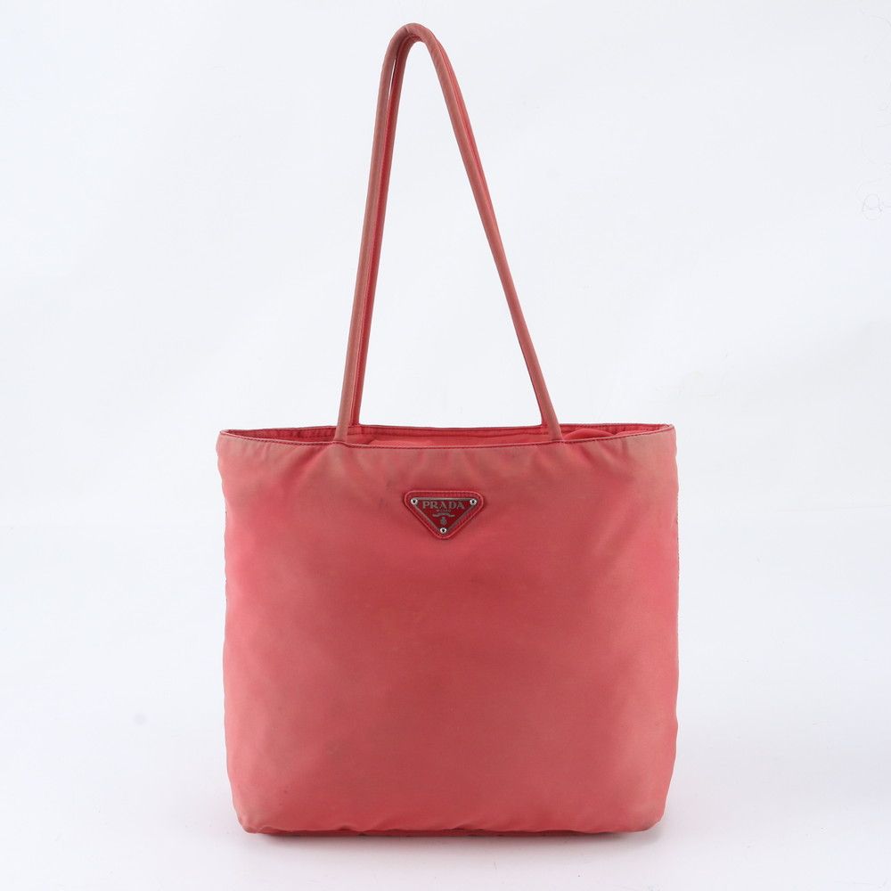 Prada Tessuto Nylon Triangle Logo Tote Shoulder Hand