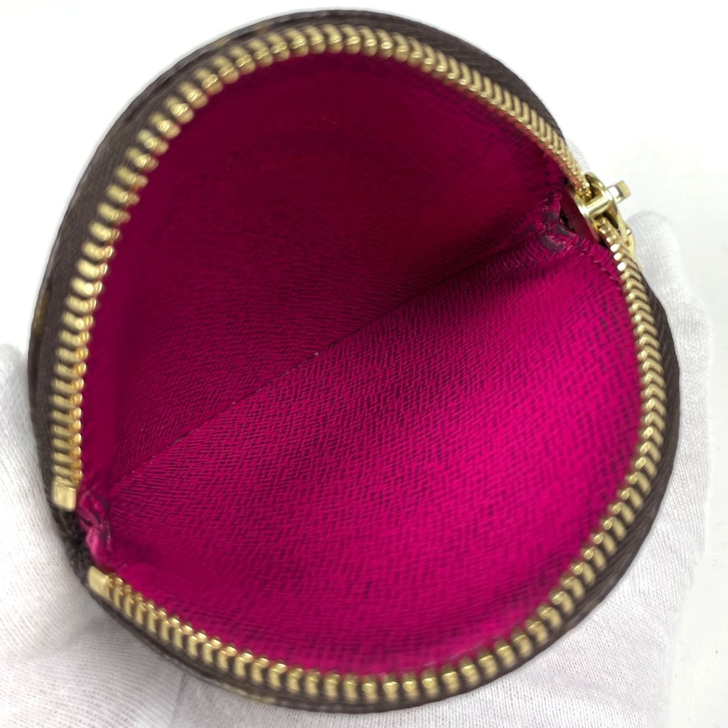 Louis Vuitton Porte Monet Long Coin Case Monogram Brown Fuchsia — view 5
