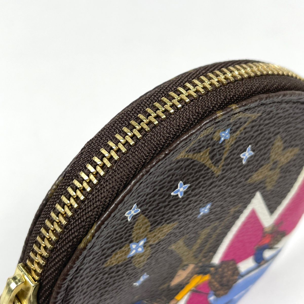 Louis Vuitton Porte Monet Long Coin Case Monogram Brown Fuchsia — view 4