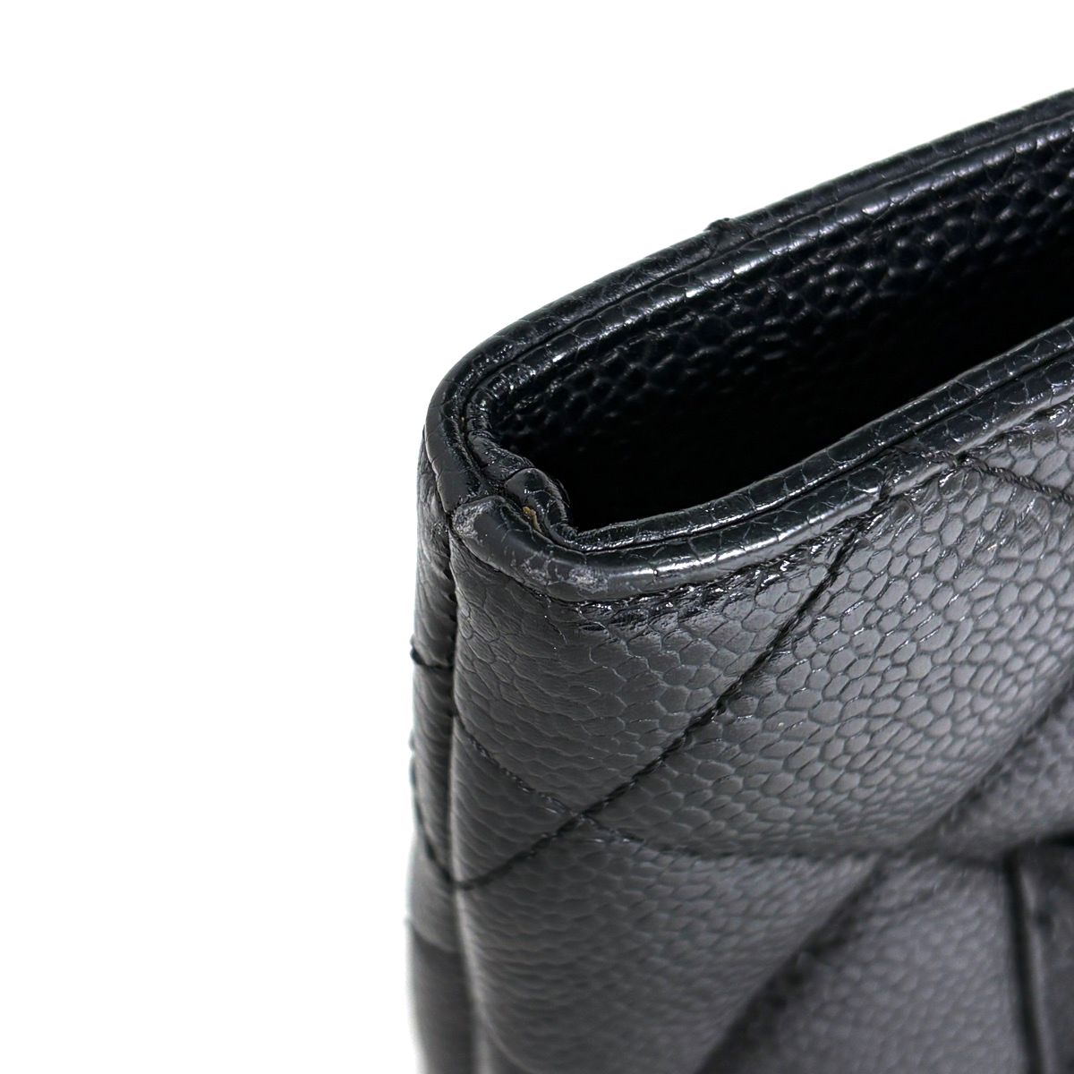 Chanel Reissue Tote CC Logo Quilted Caviar Leather Black — view 5