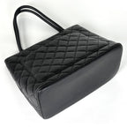 Chanel Reissue Tote CC Logo Quilted Caviar Leather Black — view 2