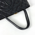 Chanel Reissue Tote CC Logo Quilted Caviar Leather Black — view 6