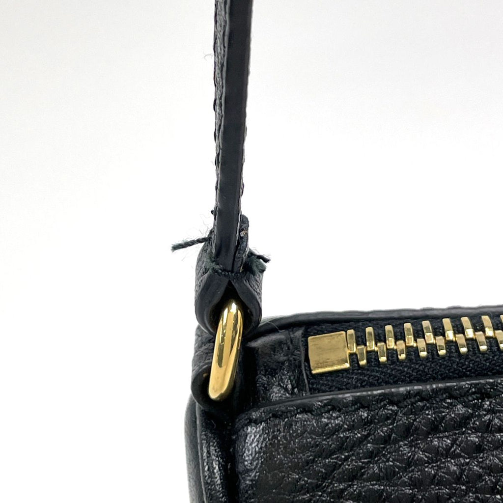 Prada Logo Handbag Pouch Leather Nero — view 5