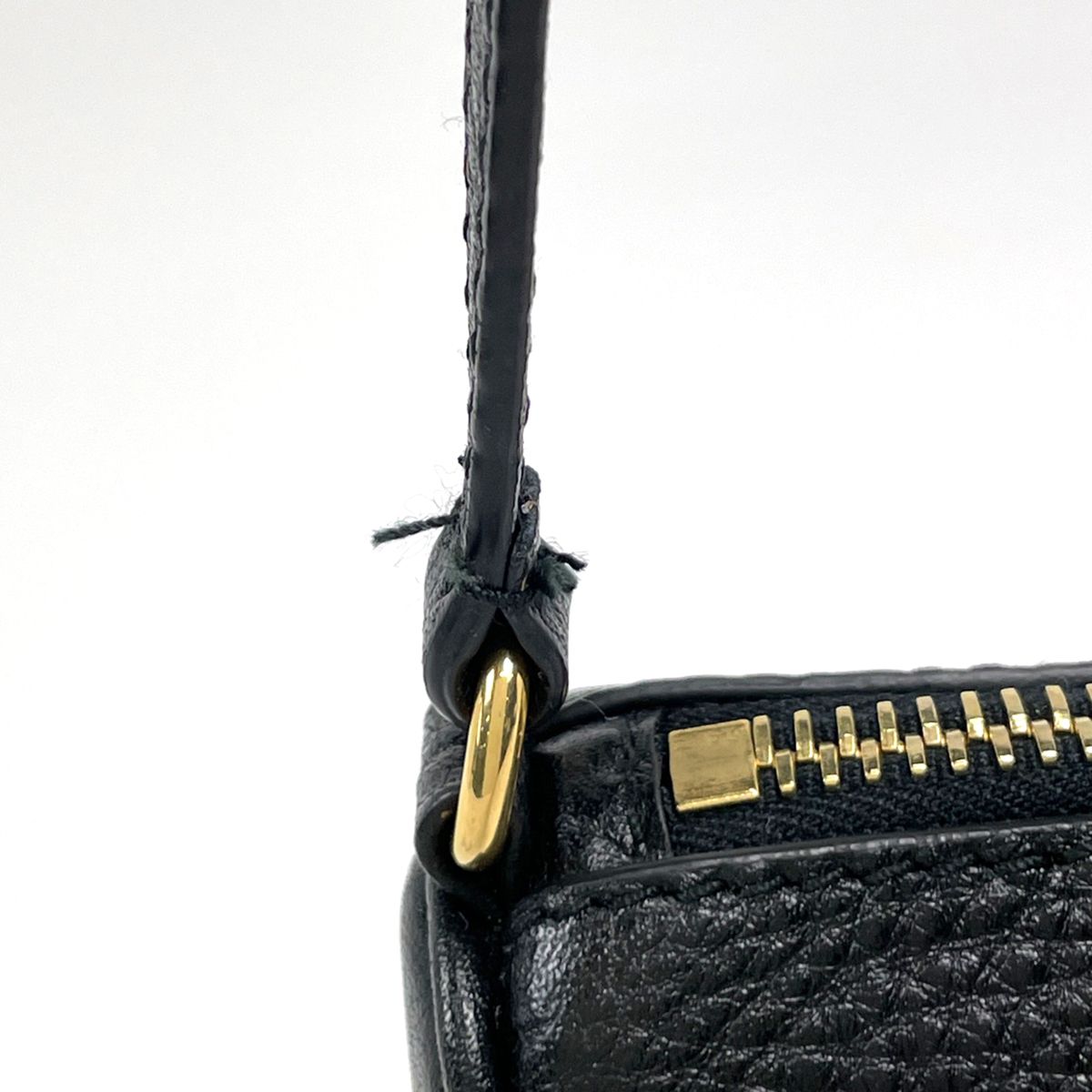 Prada Logo Handbag Pouch Leather Nero — view 5