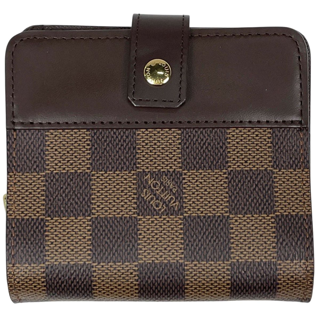 Louis Vuitton Compact Zip Damier Brown Wallet
