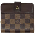 Louis Vuitton Compact Zip Damier Brown Wallet