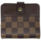 Louis Vuitton Compact Zip Damier Brown Wallet