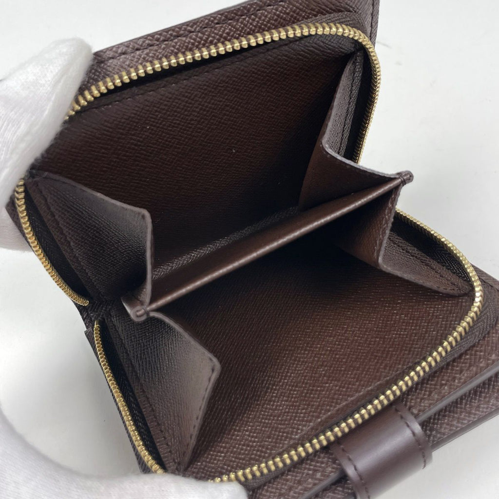 Louis Vuitton Compact Zip Damier Brown Wallet — view 5