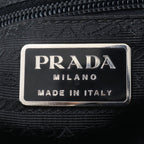 Prada Tessuto Nylon Leather Tote Shoulder Hand Black — view 8