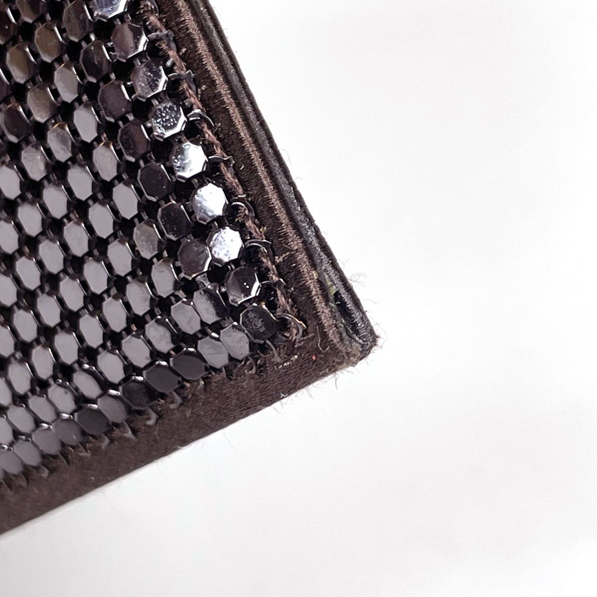 Gucci Mesh Shoulder Bag Party Metal Brown — view 3