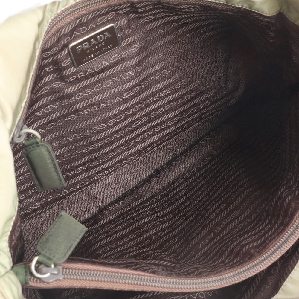 Prada Tessuto Nylon Triangle Logo Tote Shoulder Hand — view 8