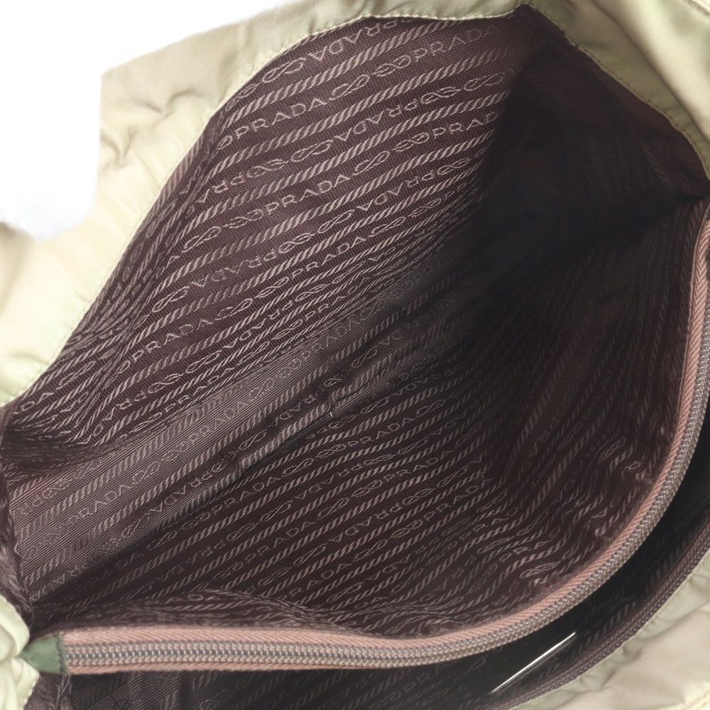 Prada Tessuto Nylon Triangle Logo Tote Shoulder Hand — view 7