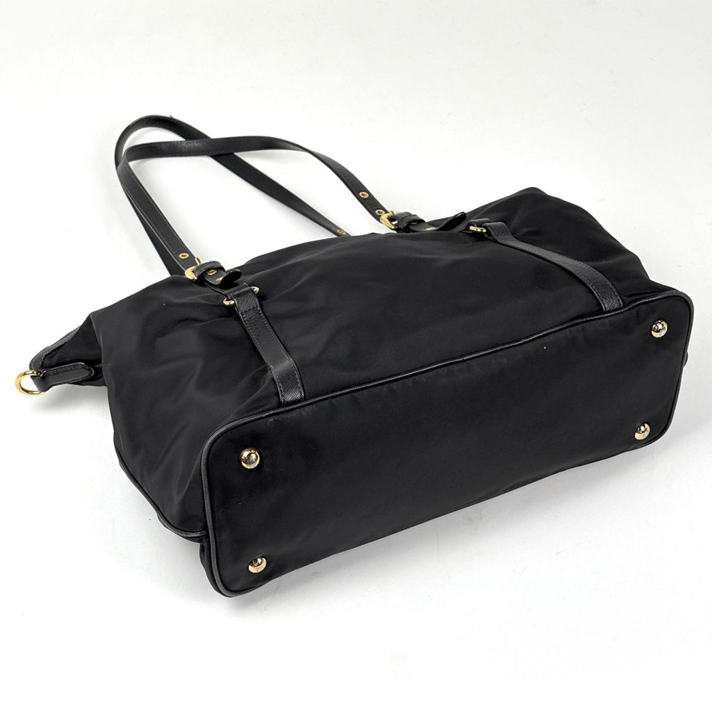 Prada Logo Tote Nylon Nero — view 2