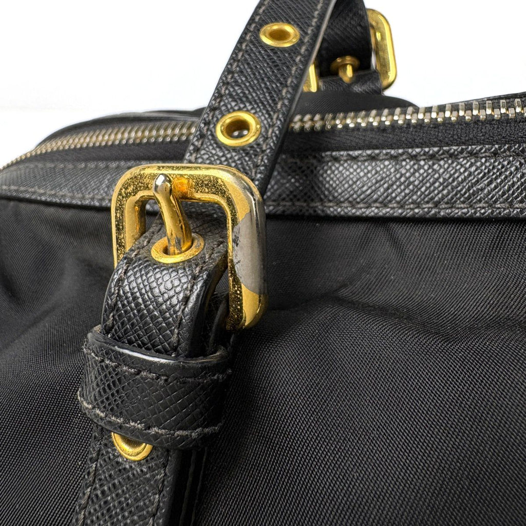 Prada Logo Tote Nylon Nero — view 4