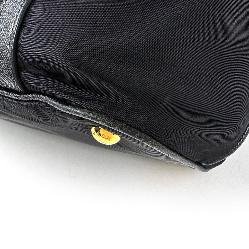 Prada Logo Tote Nylon Nero — view 3