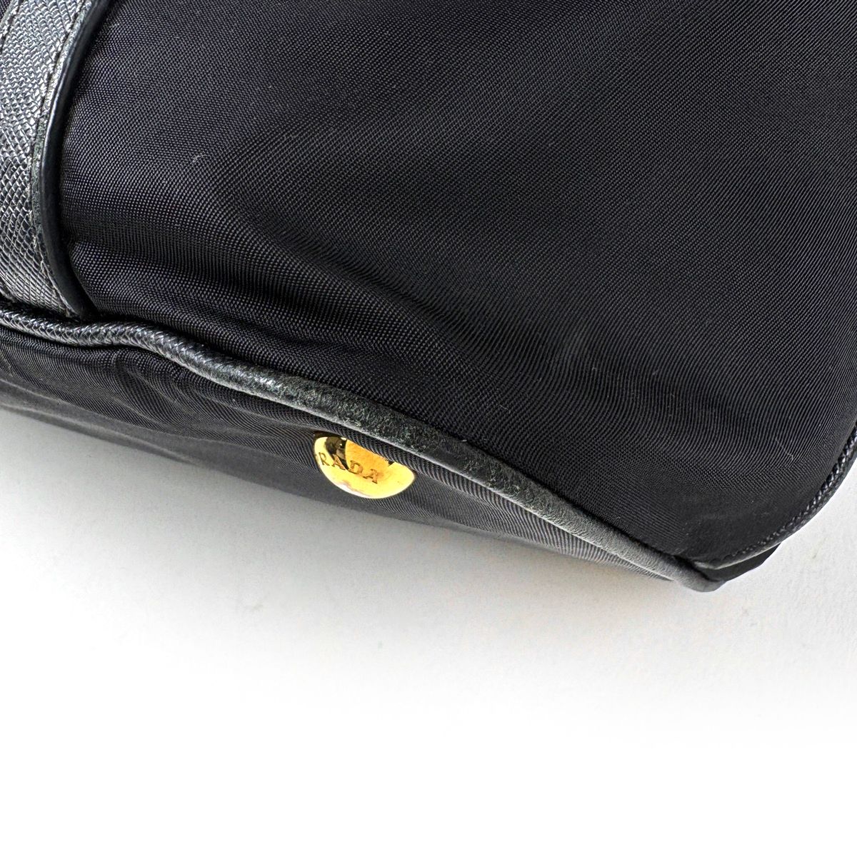 Prada Logo Tote Nylon Nero — view 3
