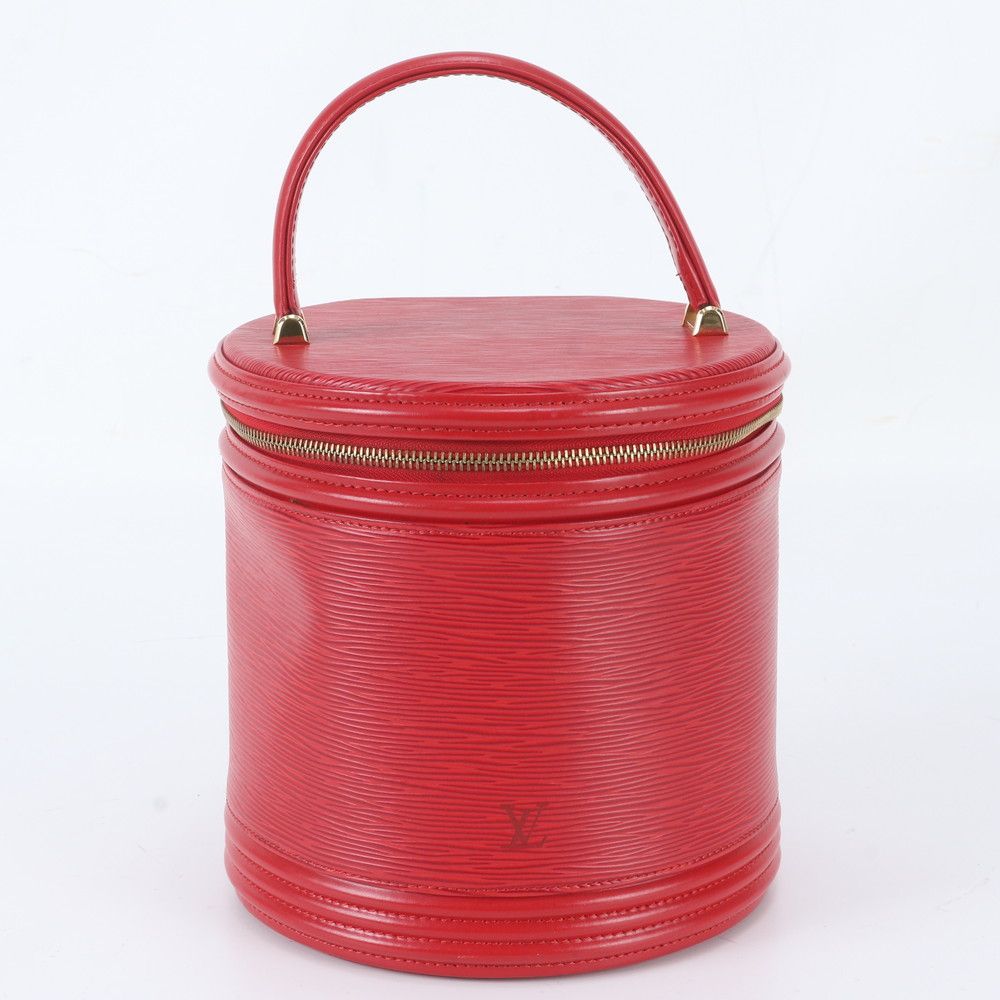 Louis Vuitton Epi Cannes Castilian Red Leather Handbag Vanity