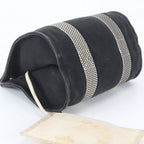 Hermes Cannes PM Pouch Handbag Tote Black Herringbone — view 5